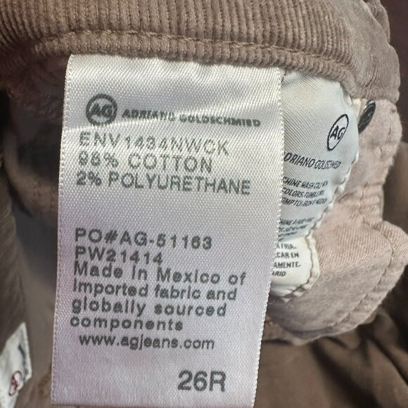 Women's AG Corduroy Pants - size 26 - Picture 4 of 4